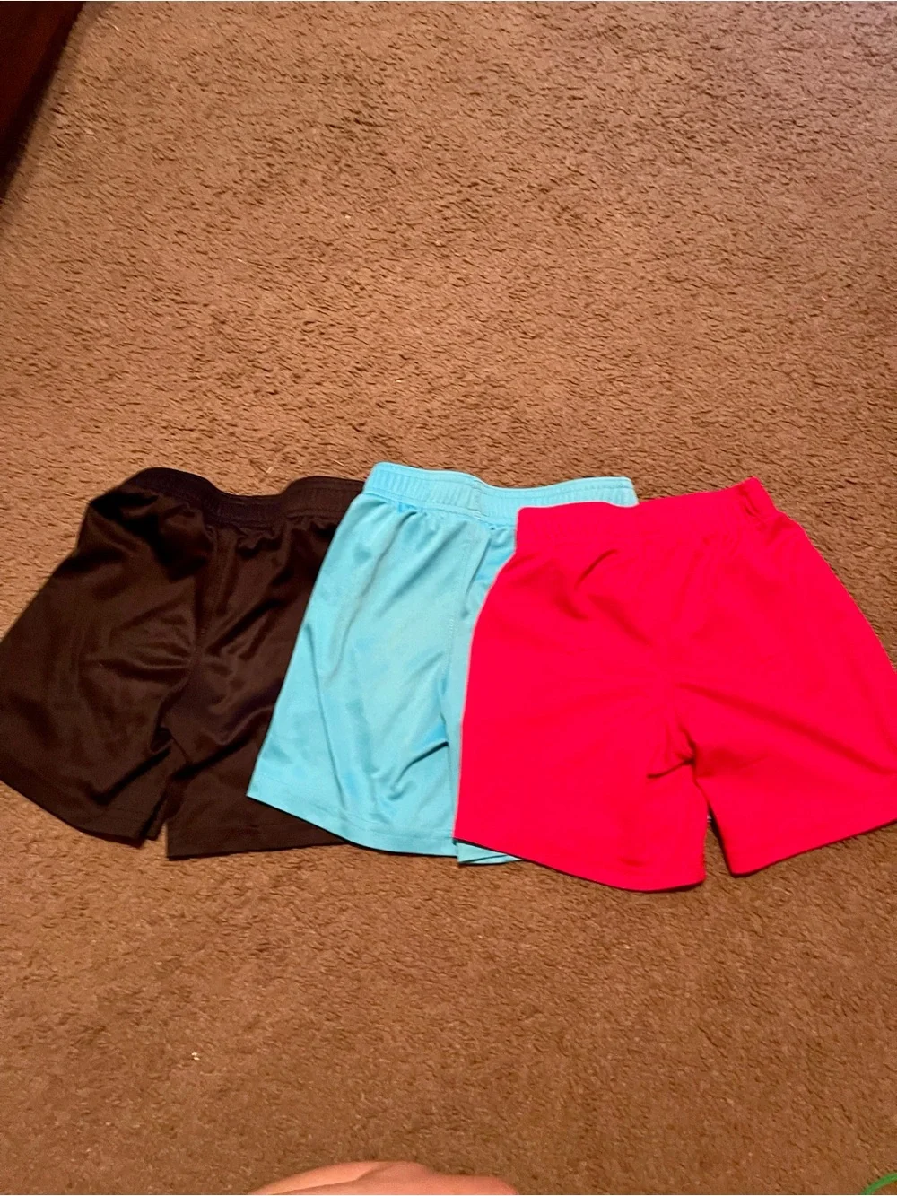 Under Armour Boys Shorts Trio - Black, Light Blue, Red